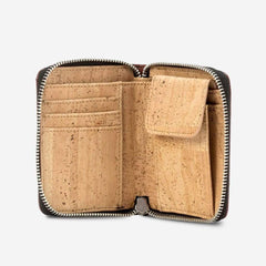 CORKOR RFID Square Zip Wallet